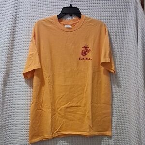 Gildan Men's Yellow Gold USMC Short Sleeve Tee Sz XL
